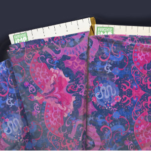 Bisexual Pride Flag Colors Dragon Damask Stof