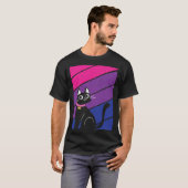 Bisexual Pride Flag en Bisexual Cat T-shirt (Voorkant volledig)