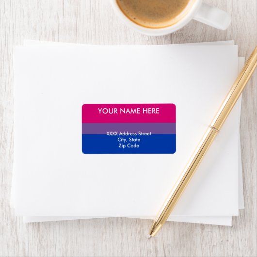 Bisexual Pride Flag Etiket (Insitu)