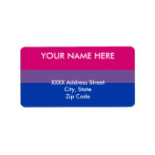 Bisexual Pride Flag Etiket (Voorkant)
