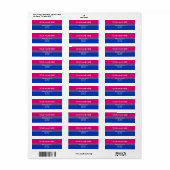 Bisexual Pride Flag Etiket (Full Sheet)