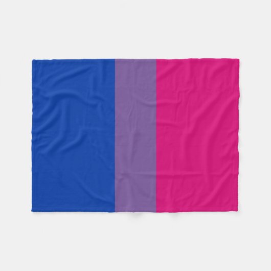 Bisexual Pride Flag Fleece Deken (Voorkant (Horizontaal))