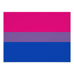 Bisexual Pride Flag Foto Afdruk