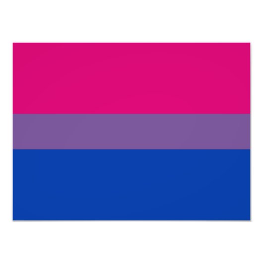 Bisexual Pride Flag Foto Afdruk (Voorkant)