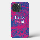 Bisexual Pride Flag Gemarmerd Abstract Case-Mate iPhone Case (Achterkant)