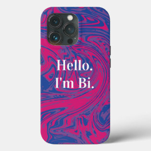  Bisexual Pride Flag Gemarmerd Abstract Case-Mate iPhone Case