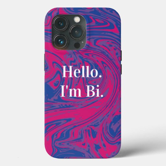Bisexual Pride Flag Gemarmerd Abstract Case-Mate iPhone Case (Achterkant)