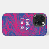 Bisexual Pride Flag Gemarmerd Abstract iPhone Hoesje (Achterkant horizontaal)