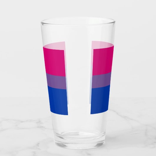 Bisexual Pride Flag Glas (Links)