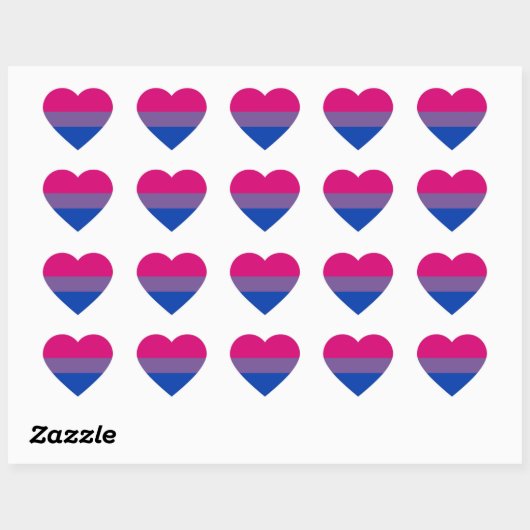 Bisexual Pride Flag Hart Sticker (Vel)
