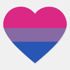 Bisexual Pride Flag Hart Sticker