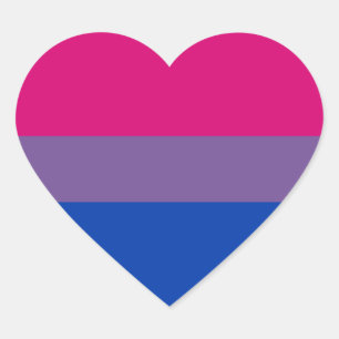 Bisexual Pride Flag Hart Sticker