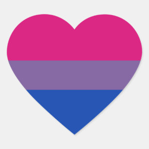 Bisexual Pride Flag Hart Sticker