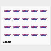 Bisexual Pride Flag Hart Sticker (Vel)