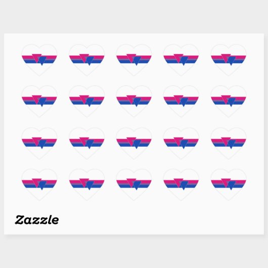 Bisexual Pride Flag Hart Sticker (Vel)