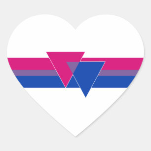 Bisexual Pride Flag Hart Sticker