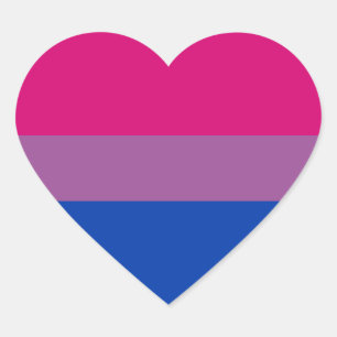 Bisexual Pride Flag Hart Sticker