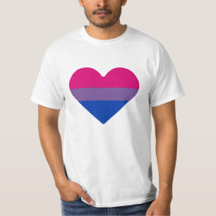 Bisexual Pride Flag Heart T-shirt