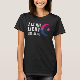 Bisexual Pride Flag Hilal crescent moon Islam 1 T-shirt