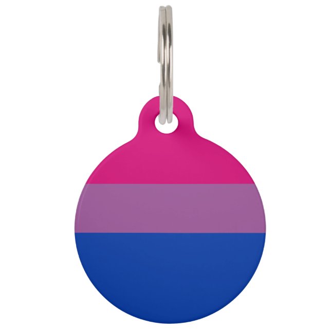 Bisexual Pride Flag Huisdierpenning (Achterkant)