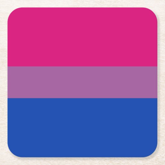 Bisexual Pride Flag Kartonnen Onderzetters (Voorkant)