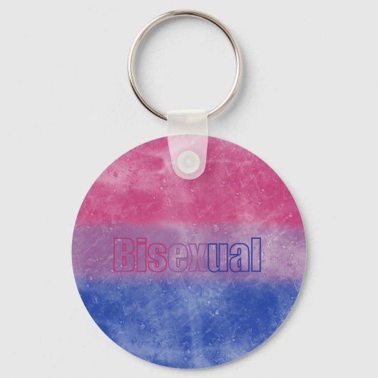 Bisexual pride flag key ring sleutelhanger (Voorkant)