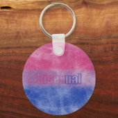 Bisexual pride flag key ring sleutelhanger (Achterkant)