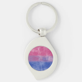 Bisexual pride flag key ring sleutelhanger