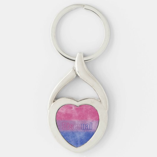 Bisexual pride flag key ring sleutelhanger (Voorkant)
