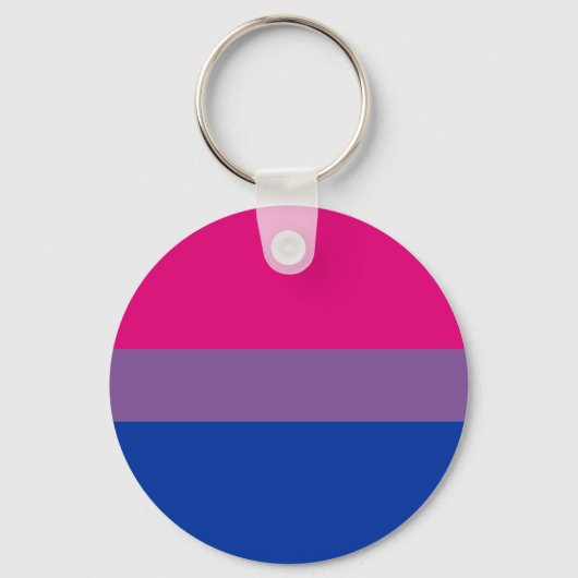Bisexual Pride Flag Keyring Sleutelhanger (Voorkant)