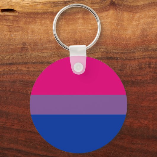 Bisexual Pride Flag Keyring Sleutelhanger (Voorkant)