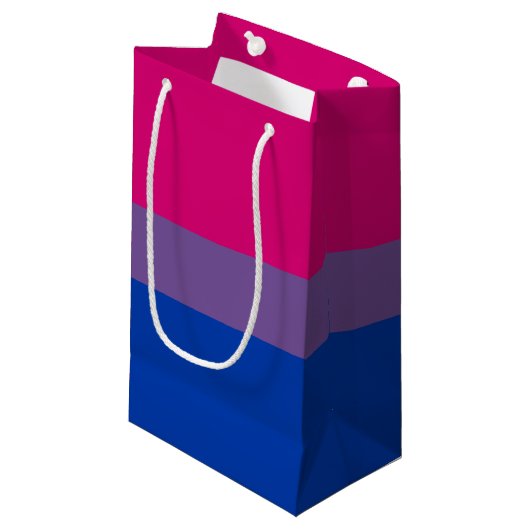 Bisexual Pride Flag Klein Cadeauzakje (Voorkant Gekanteld)