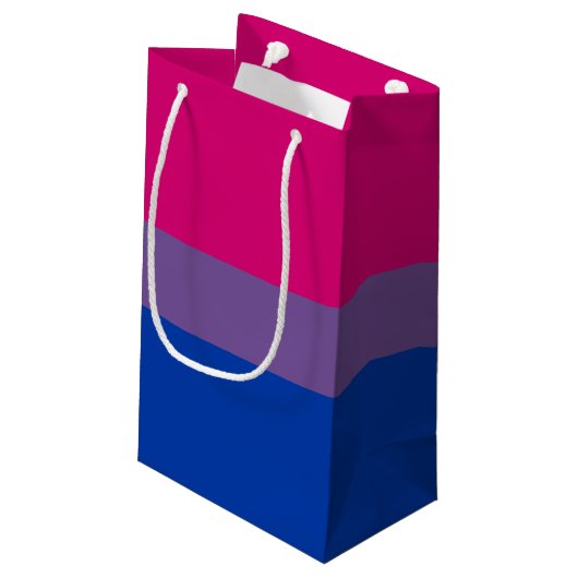 Bisexual Pride Flag Klein Cadeauzakje (Achterkant Gekanteld)