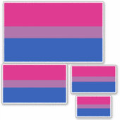 Bisexual Pride Flag knipsel stickers pack (Voorkant)