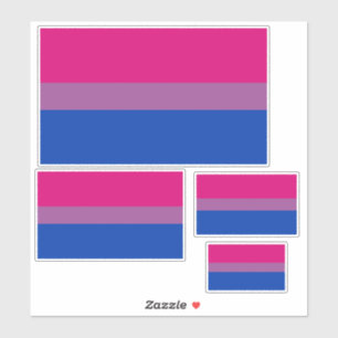Bisexual Pride Flag knipsel stickers pack