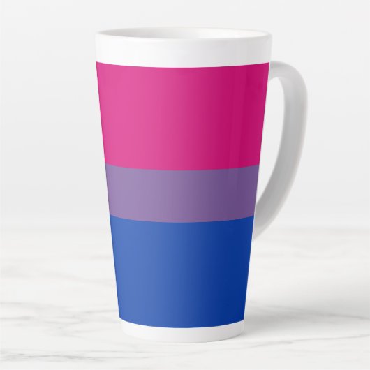 Bisexual Pride Flag Latte Mok (Rechterhoek)