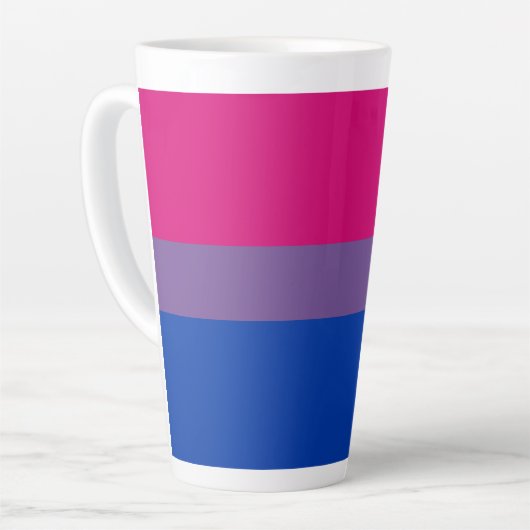 Bisexual Pride Flag Latte Mok (Linkerhoek)