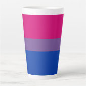 Bisexual Pride Flag Latte Mok (Voorkant)