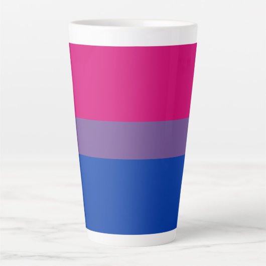 Bisexual Pride Flag Latte Mok (Voorkant)