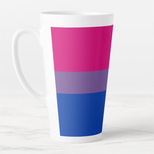 Bisexual Pride Flag Latte Mok (Links)
