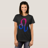 Bisexual Pride Flag Leo Zodiac Sign T-shirt (Voorkant volledig)