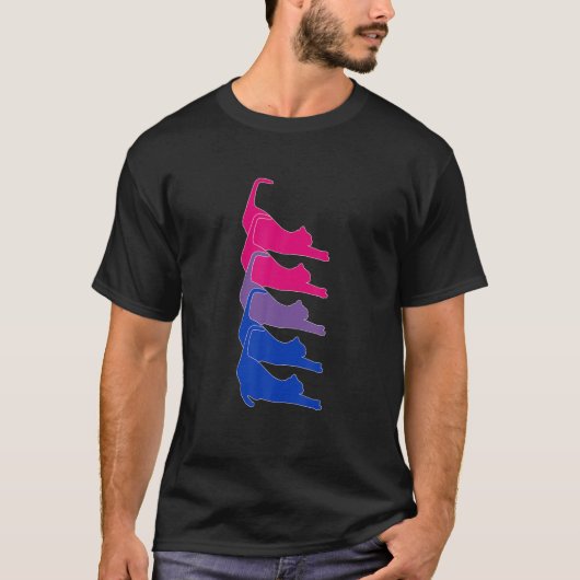 Bisexual Pride Flag LGBTQ Accessories Gift For Cat T-shirt (Voorkant)