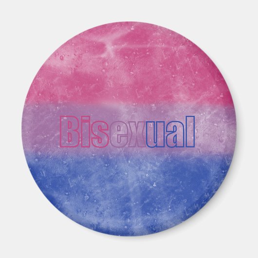 Bisexual pride flag magnet (Voorkant)