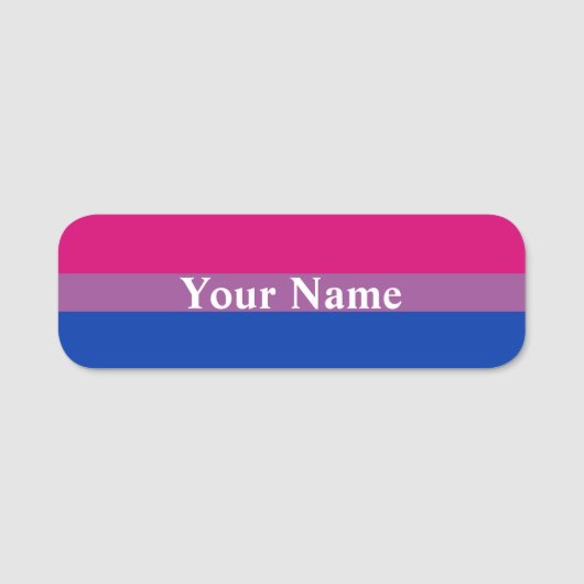 Bisexual Pride Flag Naamplaatje (Voorkant)
