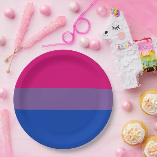 Bisexual Pride Flag Papieren Bordje (Feest)
