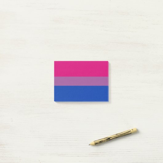 Bisexual Pride Flag Post-it® Notes (Op bureau)