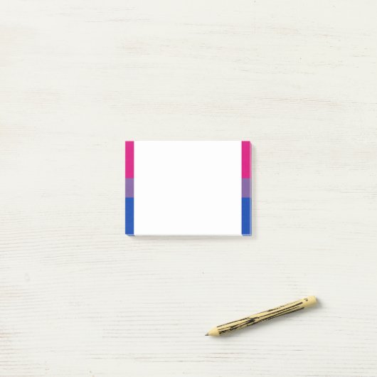 Bisexual Pride Flag Post-it® Notes (Op bureau)