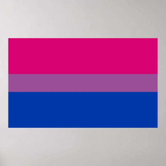 Bisexual Pride Flag Poster (Voorkant)