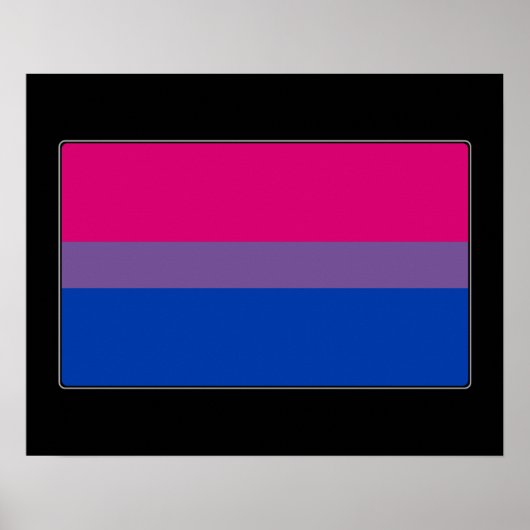 Bisexual Pride Flag Poster (Voorkant)