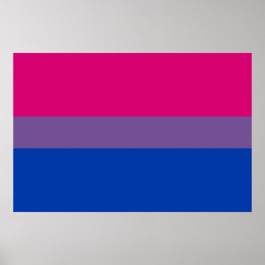 Bisexual Pride Flag Poster (Voorkant)